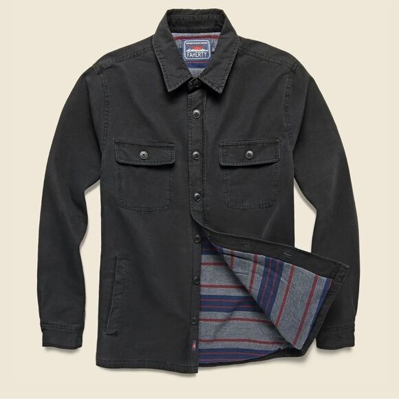 Faherty washed Black Men's Blanket Jacket size XLT - Picture 1 of 13